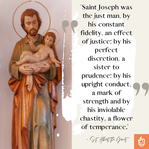 Joseph the Just Saint Joseph is the Spouse of the Blessed Virgin Mary and Foster-Father of Jesus Christ.